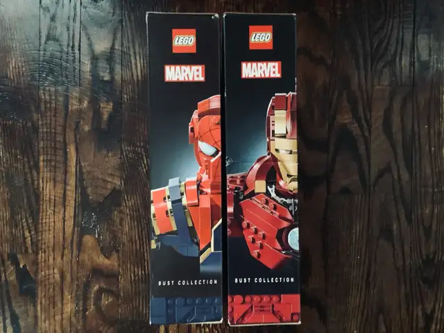 LEGO Marvel Iron Spiderman and Iron Man Bust Sets in Toys & Games in Mississauga / Peel Region - Image 4