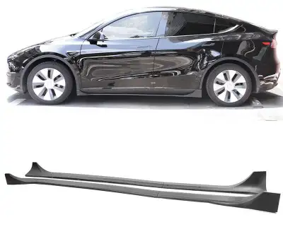 I am selling a Brand new Tesla Model Y Matte Black Side Skirt , it fits any Model Y from 2020 - 2024...