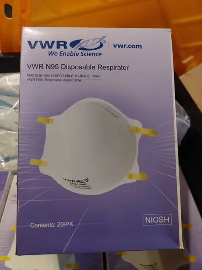 N95 respirators, 180 individual masks, View more