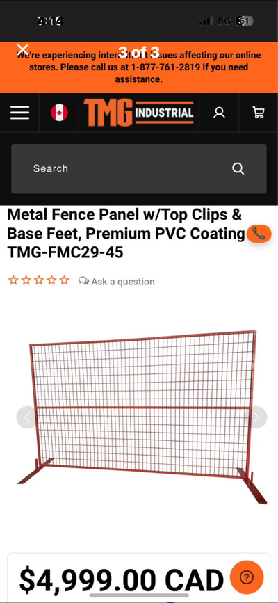 Temporary construction fence 6x10, View more