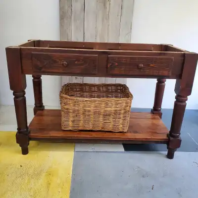 Large Wooden Farmhouse Kitchen Island Base, View more