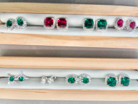 Gemstone Earrings In Silver $149