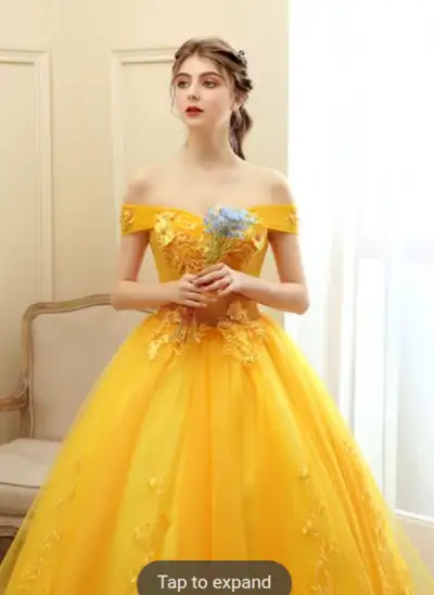 New Yellow ball gown - Belle, View more