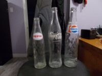 3 Vintage 1970's-1980s Pop Bottles Sold as a Bundle