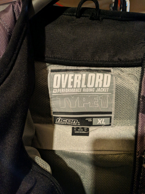 Icon overlord type 1 textile jacket XL in Other in City of Toronto - Image 3