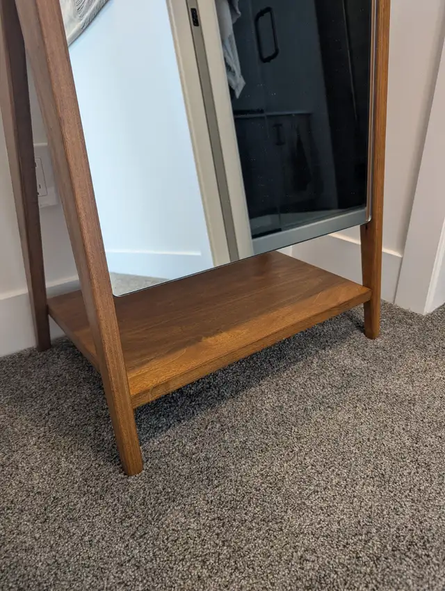 West Elm Free-Standing Wood Floor Mirror - Acorn Wood in Home Décor & Accents in Calgary - Image 6