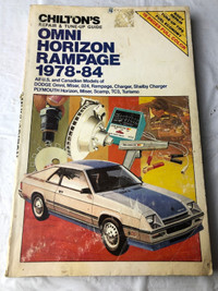 CHILTON 1978 - 1984 OMNI HORIZON RAMPAGE REPAIR MANUAL #M1195
