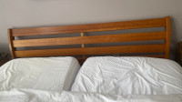 Bed Frame Queen Solid & Manufactured wood, Slates