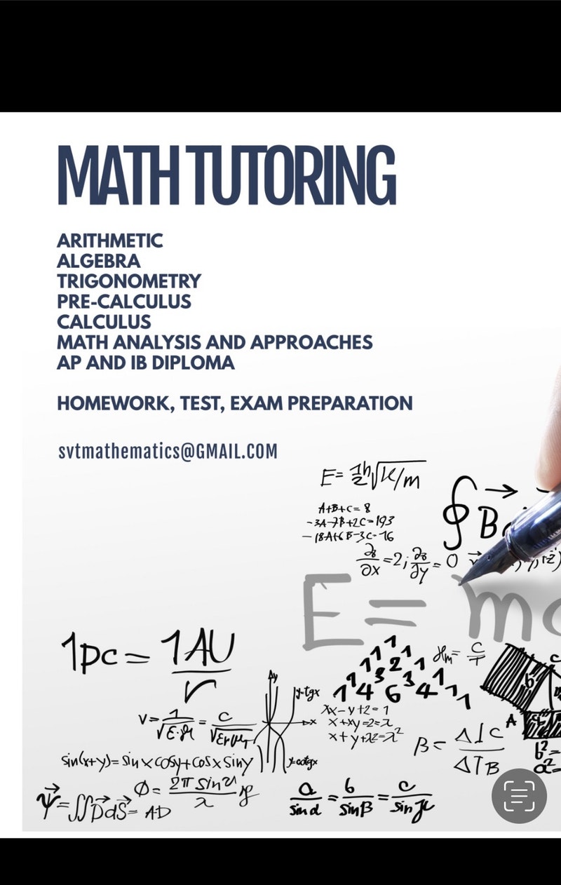 Math tutor Tutors & Languages City of Toronto Kijiji