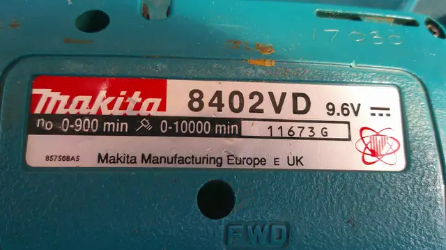 Makita 8402VD 9.6v Hammer Drill Ni-Cd in Power Tools in Mississauga / Peel Region - Image 3
