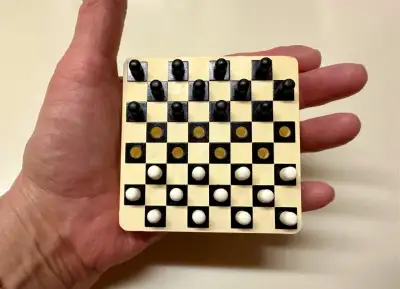 POCKET MINI CHECKERS - VINTAGE MEMORABILIA - INCREASE ACUITY, View more