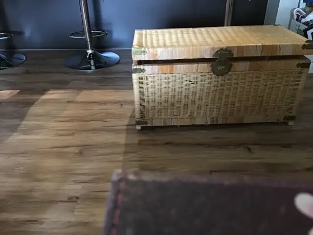 Solid Wicker trunk/ coffee table in Storage & Organization in La Ronge - Image 3