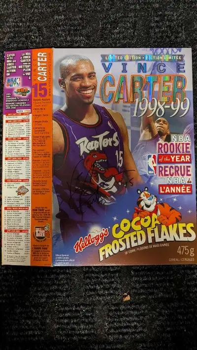 Kellogg's Vince Carter 1998-99 Cereal Box, View more