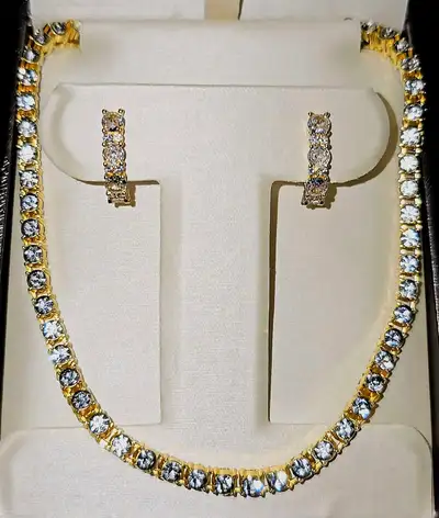TENNIS NECKLACE & EARRINGS, View more