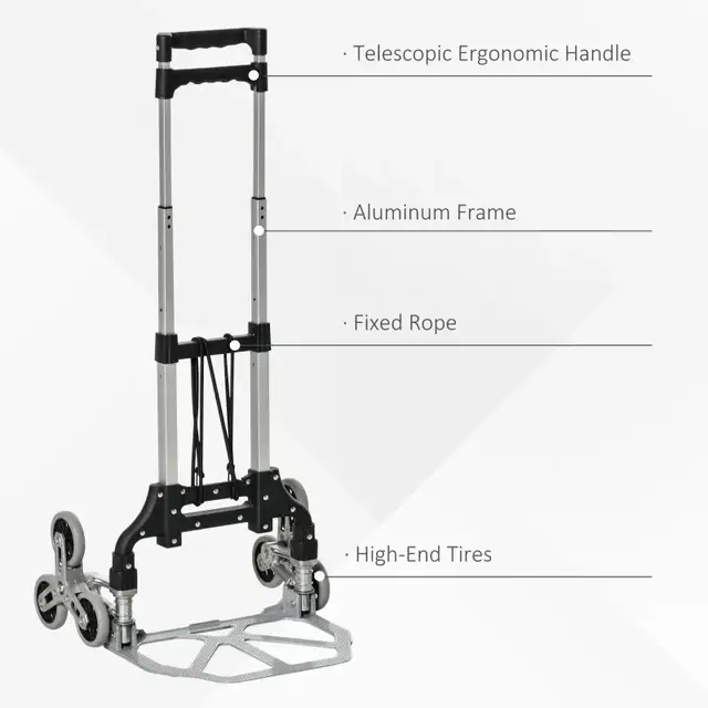 6-Wheels Stair Climber Hand Truck, Dolly Heavy Duty Folding Stee in Hand Tools in Markham / York Region - Image 5