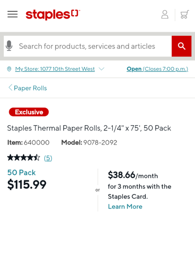 Thermo paper rolls, View more
