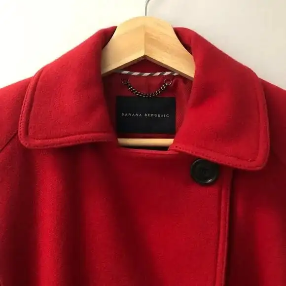 Banana Republic cherry red wool peacoat (S) in Women's - Tops & Outerwear in City of Toronto - Image 6
