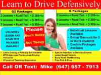 Driving Instructor, G2 / G driving class in Scarborough area