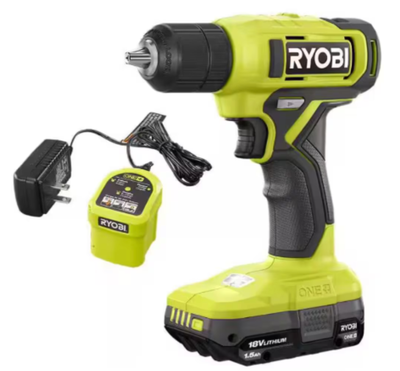 Ryobi 18v lithium 1.5Ah drill with battery and charger, View more