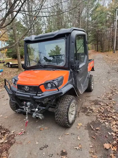 2022 kubota xg850 sidekick nordik package with heated enclosed cab, stereo system and windshield wip...