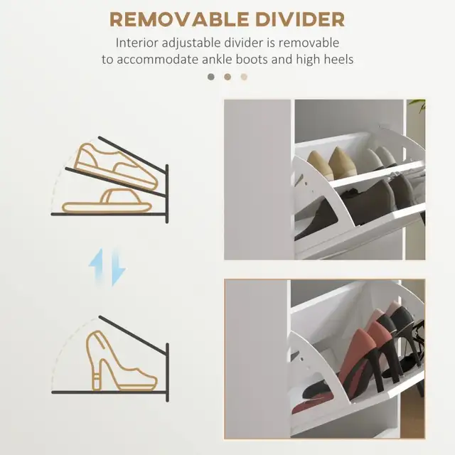 Shoe Storage Cabinet with 3 Flip Drawers and Adjustable Shelves, in Bookcases & Shelving Units in Markham / York Region - Image 10