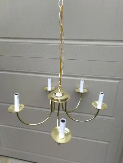 Brass ceiling light chandelier (New never installed), View more