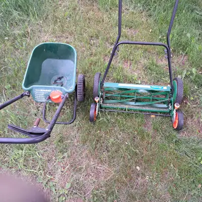 Scotts, push mower and seeder 16 inch
