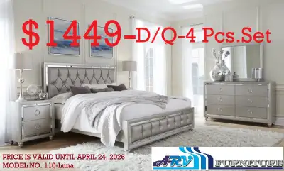 BEDROOM BED DRESSER MIRROR NIGHTSTAND ARV FURNITURE MISSISSAUGA, View more
