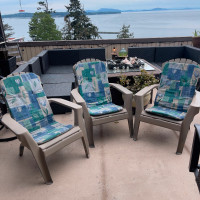 3 x Adirondack  Chairs with Cushions - priced seperately