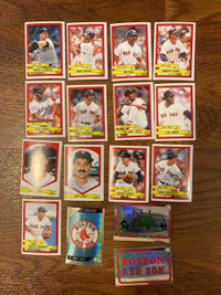 1989 Boston Red Sox Panini baseball sticker team set (16)