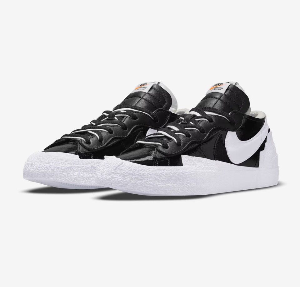 Nike, Nike Blazer Low / Sacai Black Patent Leather