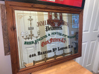 Huge John Rogers , Bar Beer Mirror, excellent condition