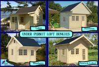 Log Bunkies /Cabins / Sheds Kits  No Permit Required