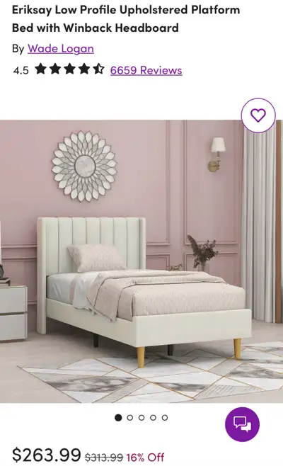 Twin bed frame, View more