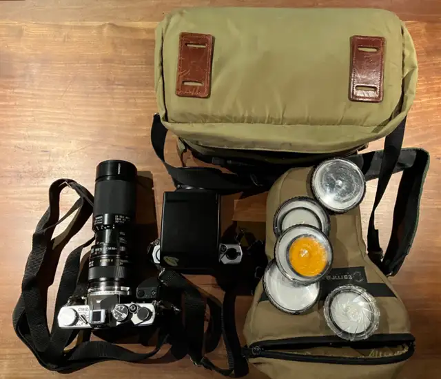 Olympus OM 2 SLR Camera Body, Multiple Lenses, Pelican Cas in Cameras & Camcorders in Bridgewater - Image 2