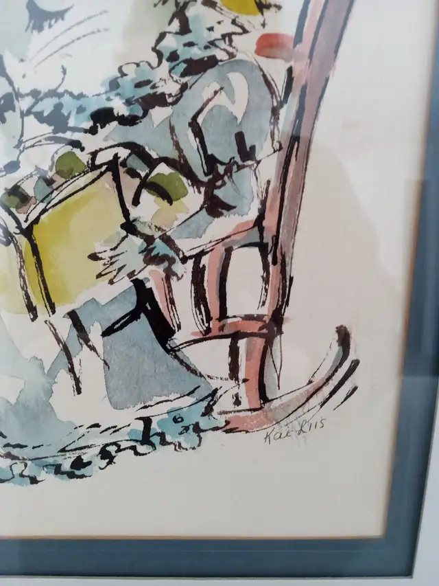 Original signed Kai-Liis McInnes Watercolor and Ink Painting in Arts & Collectibles in Ottawa - Image 3