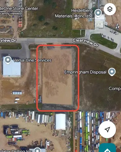 Industrial Land for Rent in Clearview Industrial SE of Red Deer. $3,500+tax. 1 year lease minimum. D...