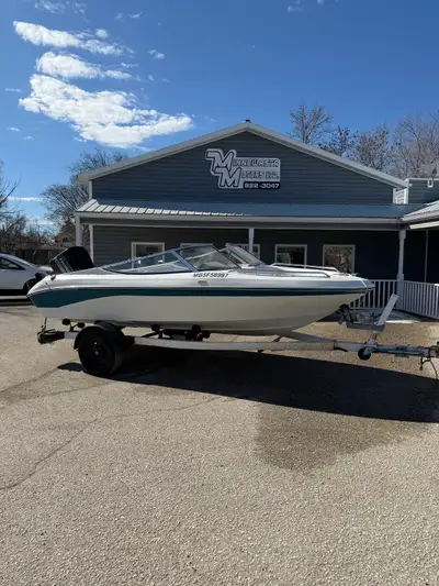 Here’s a 1997 rinker 170 bowrider boat that’s been restored. Owner spent over $12000 on a complete n...