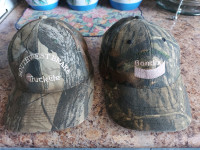 2 CAMAFLAGE HATS ( MENS) NEVER USED $7.00 FOR BOTH 