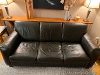 leather couch brown Italian made Natiizzi brand