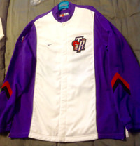 Vintage Raptors game worn shooting jacket & pants.