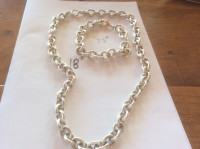 2 Faux 18" Tiffany necklace and  1 7.5" bracelet
