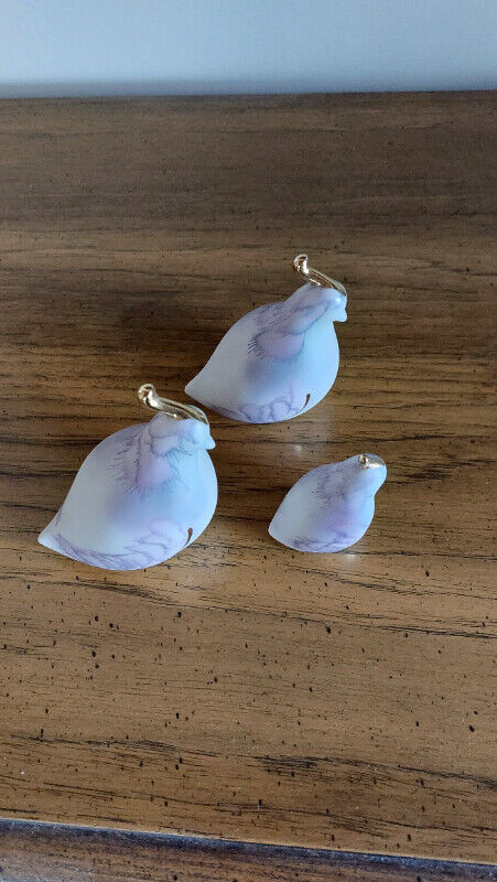 Quails Set of three Cherish Porcelain in Home Décor & Accents in Vernon