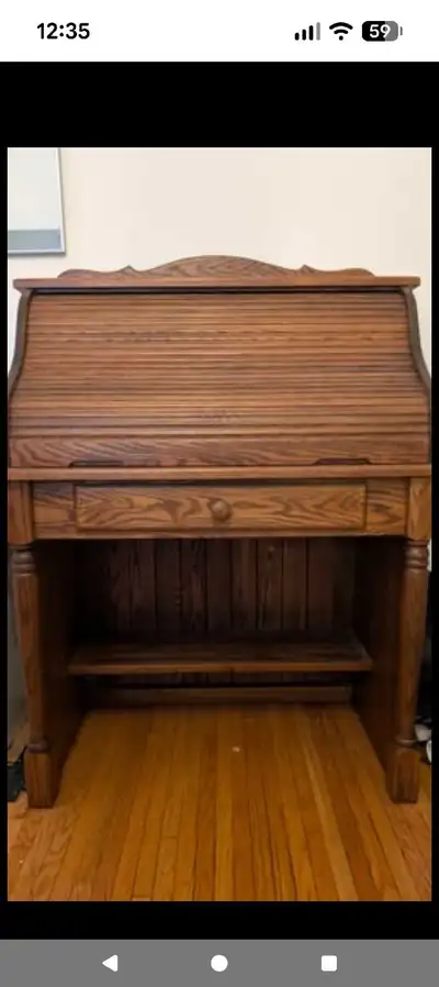Beautiful Roll Top Desk (L51" x W37" x D20"), View more