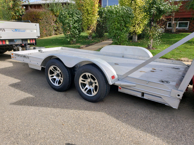 Featherlite aluminum 6x14 ft trailer, with winch in Cargo & Utility Trailers in Red Deer