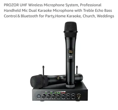 PROZOR Wireless Microphone System, View more