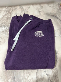 Purple women's Root's track pants (Size Medium)