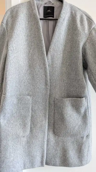 ZARA Versatile Grey Coat - Size XS, View more