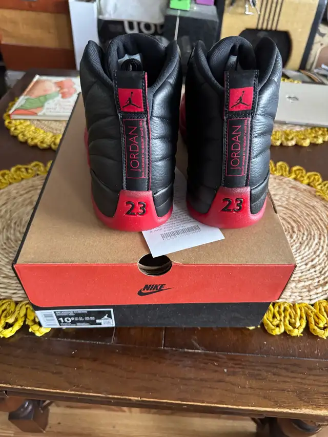 Jordan 12 Flu Game size 10.5 US deadstock in Men's Shoes in City of Toronto - Image 3