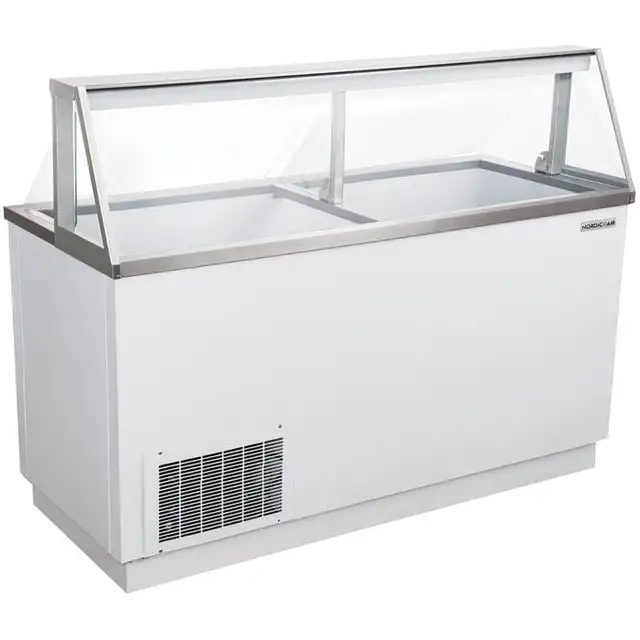 Commercial 68" Ice Cream Dipping Gelato Freezer -12 Tub Capacity